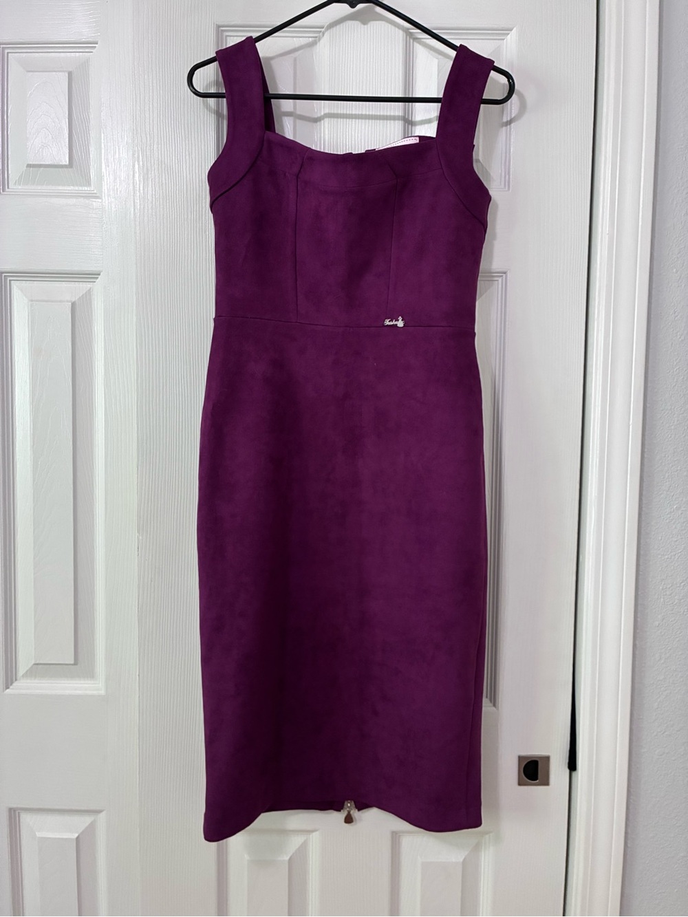 Elegant Purple Sleeveless Velvet Dress